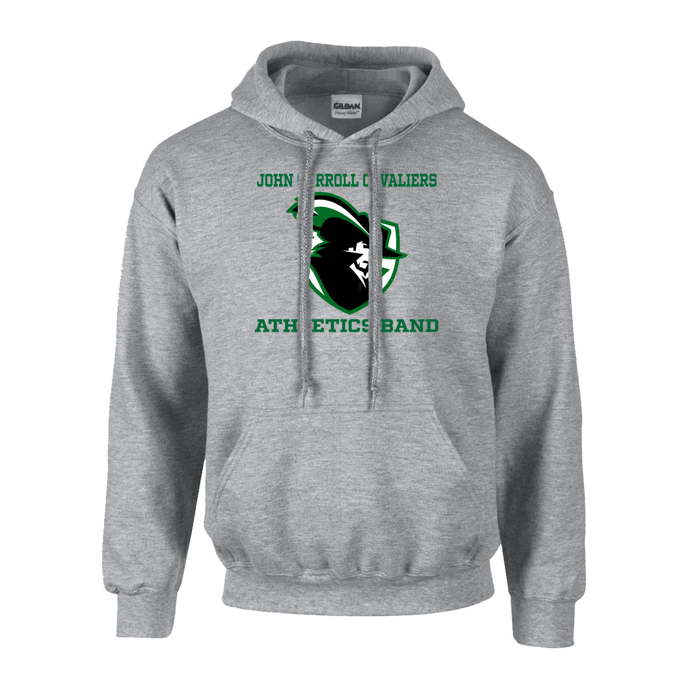 Fleece Hoodie - Sport Grey - Logo Text Drop