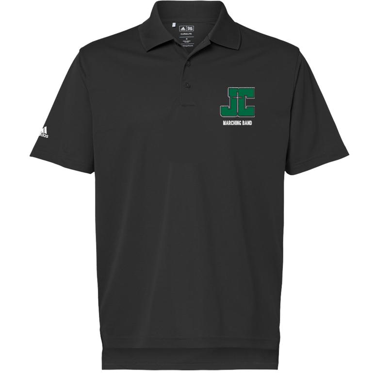 Men's Adidas Polo - Black - Embroidery Text Drop