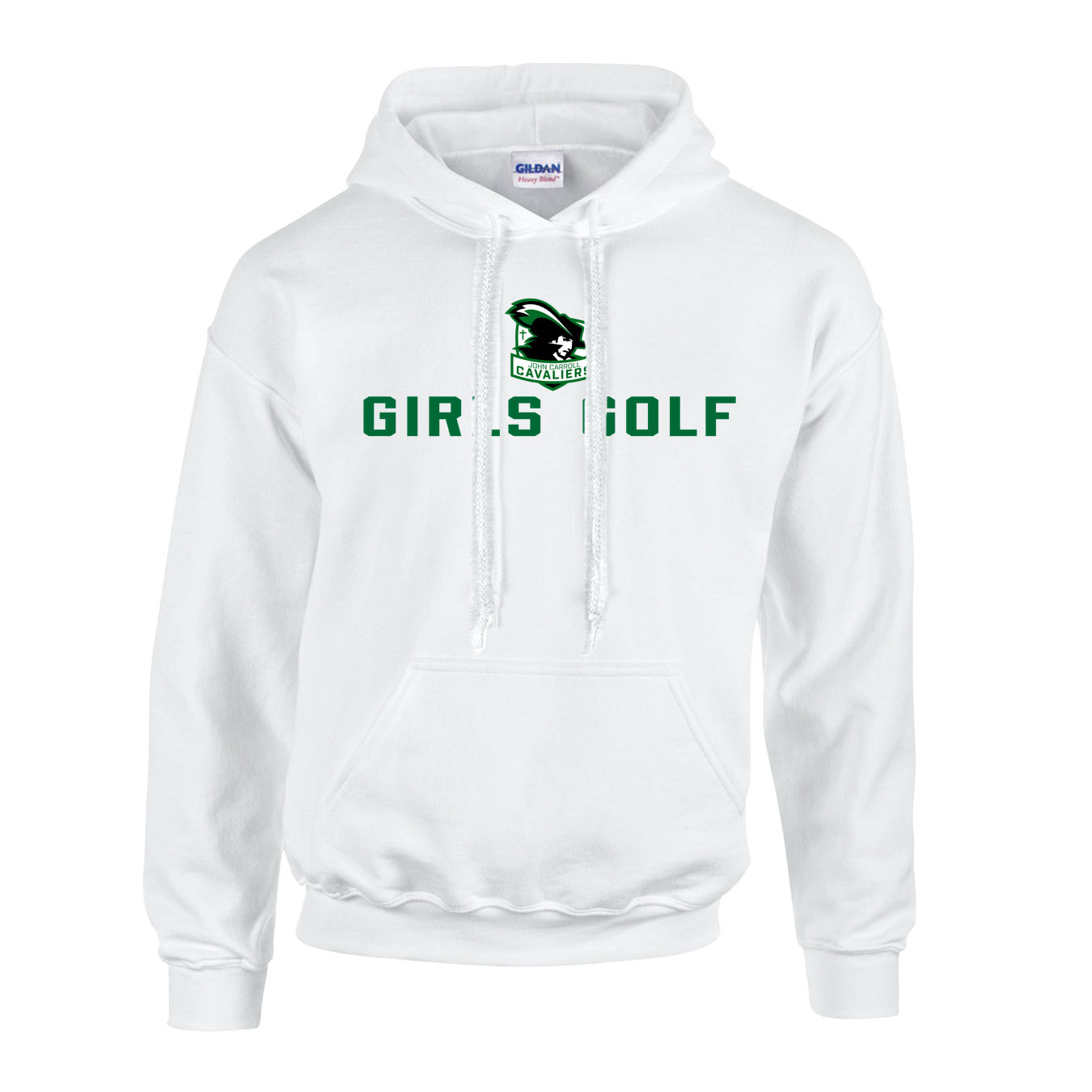Fleece Hoodie - White - Logo Sport Name