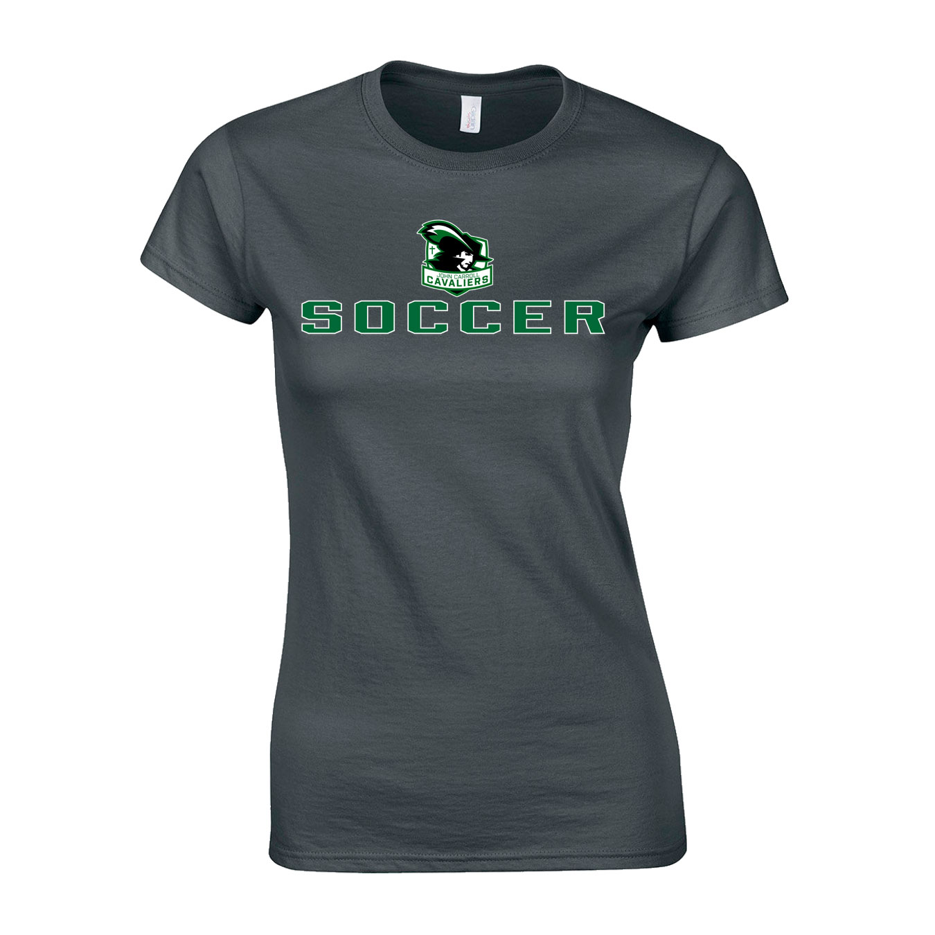 Women's Semi-Fitted Classic T-Shirt  - Charcoal - Logo Sport Name