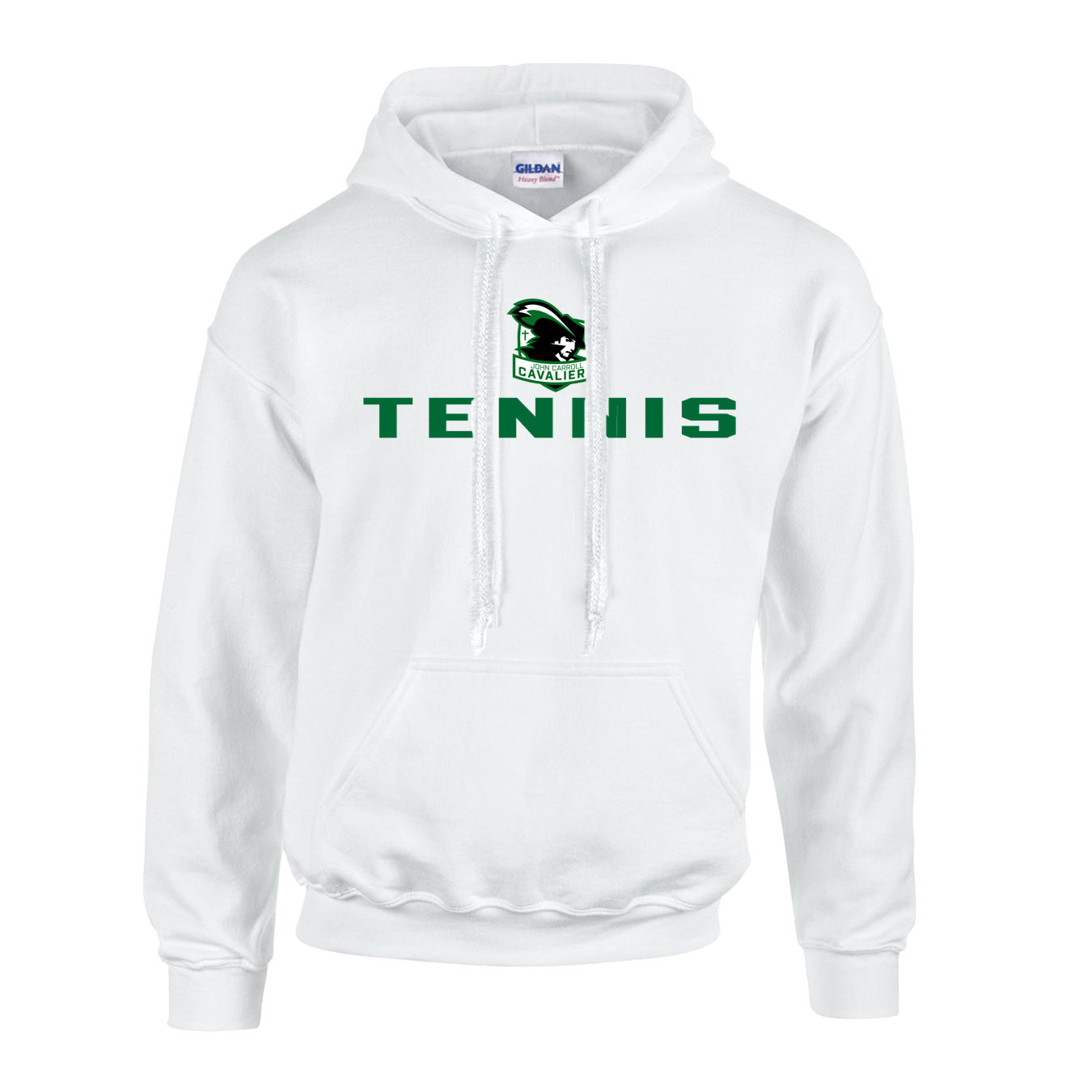 Fleece Hoodie - White - Logo Sport Name