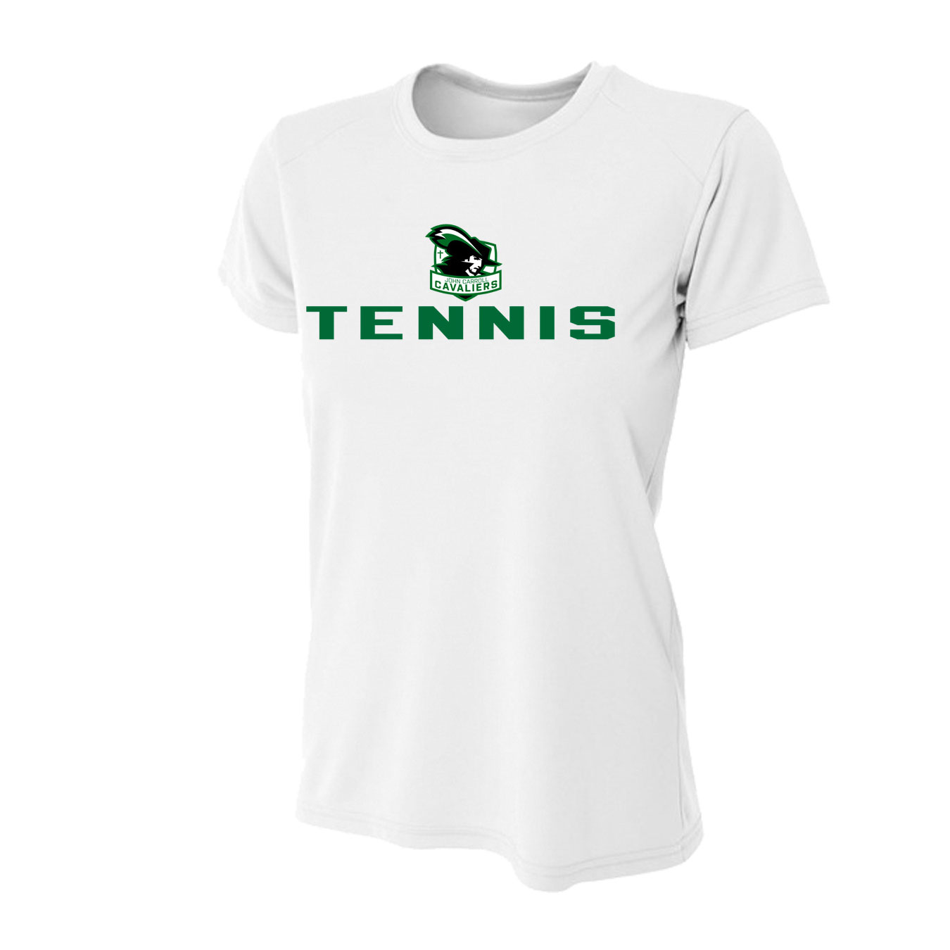 Women's Tight Fit Performance T-Shirt - White - Logo Sport Name