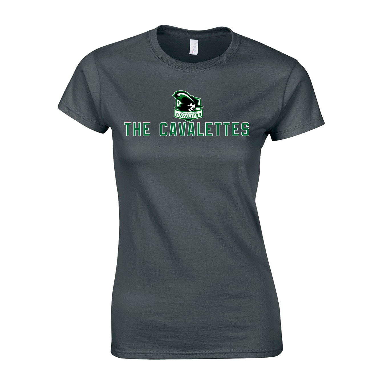 Women's Semi-Fitted Classic T-Shirt - Charcoal - Logo Sport Name