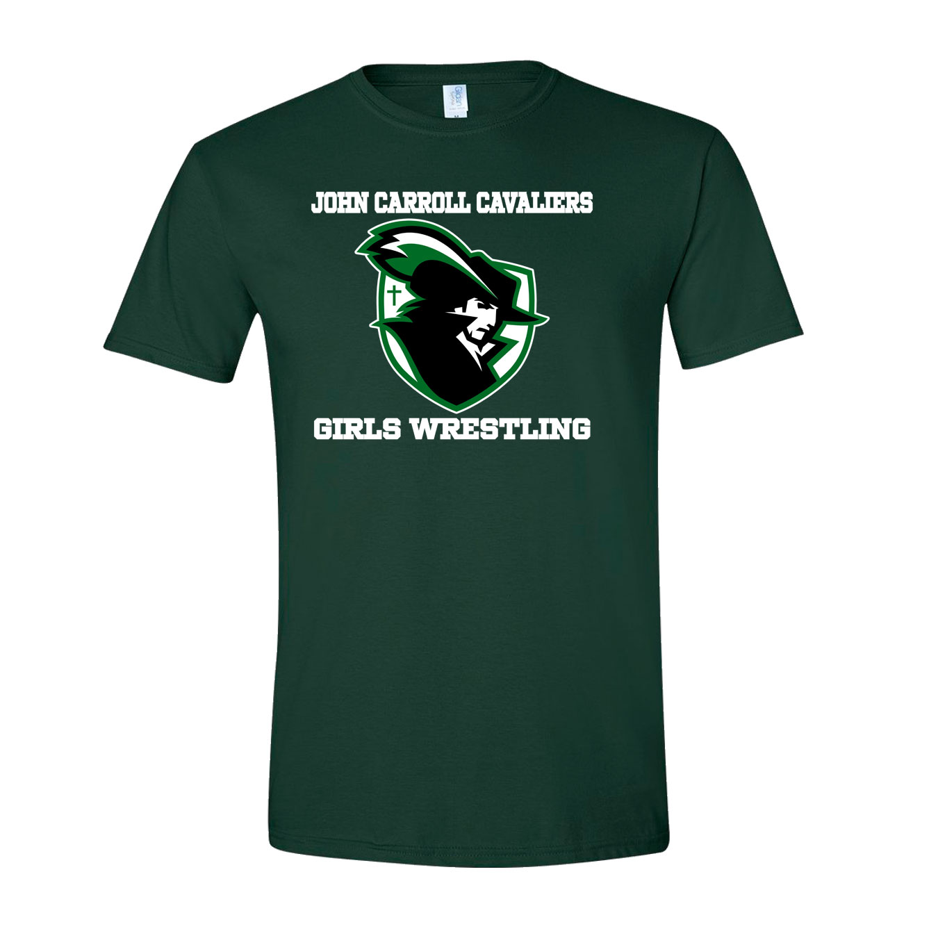 Classic T-Shirt - Forest Green - Logo Text Drop