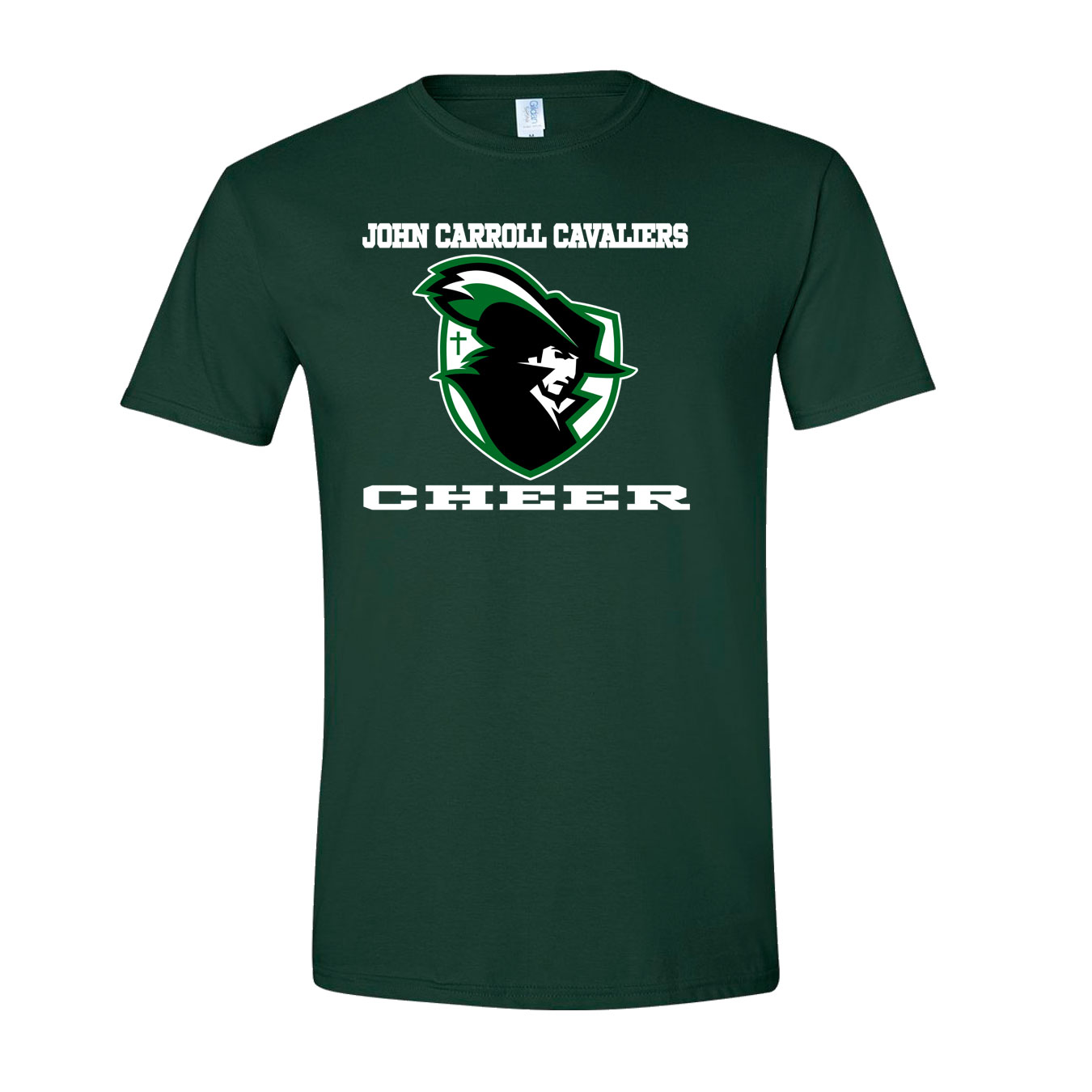 Classic T-Shirt - Forest Green - Logo Text Drop