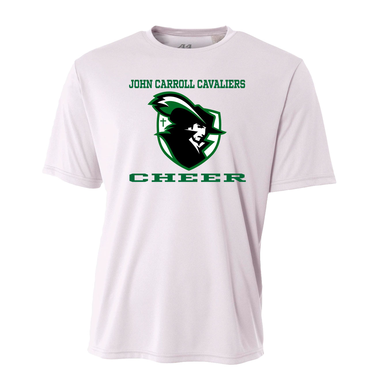 Men's Performance T-Shirt - White - Logo Text Drop