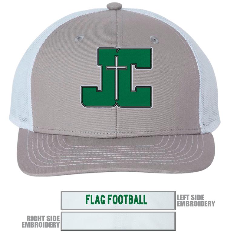 The Game Everyday Trucker Cap - Grey/ White - Hat Embroidery