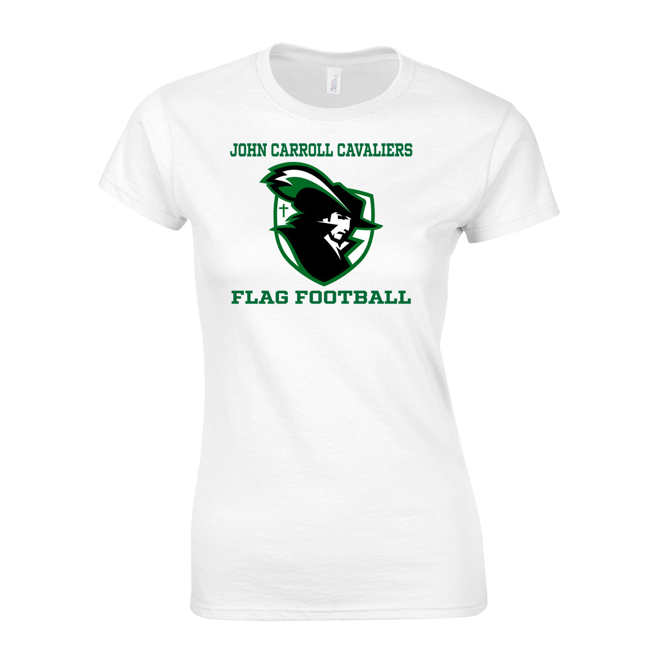Women's Semi-Fitted Classic T-Shirt  - White - Logo Text Drop