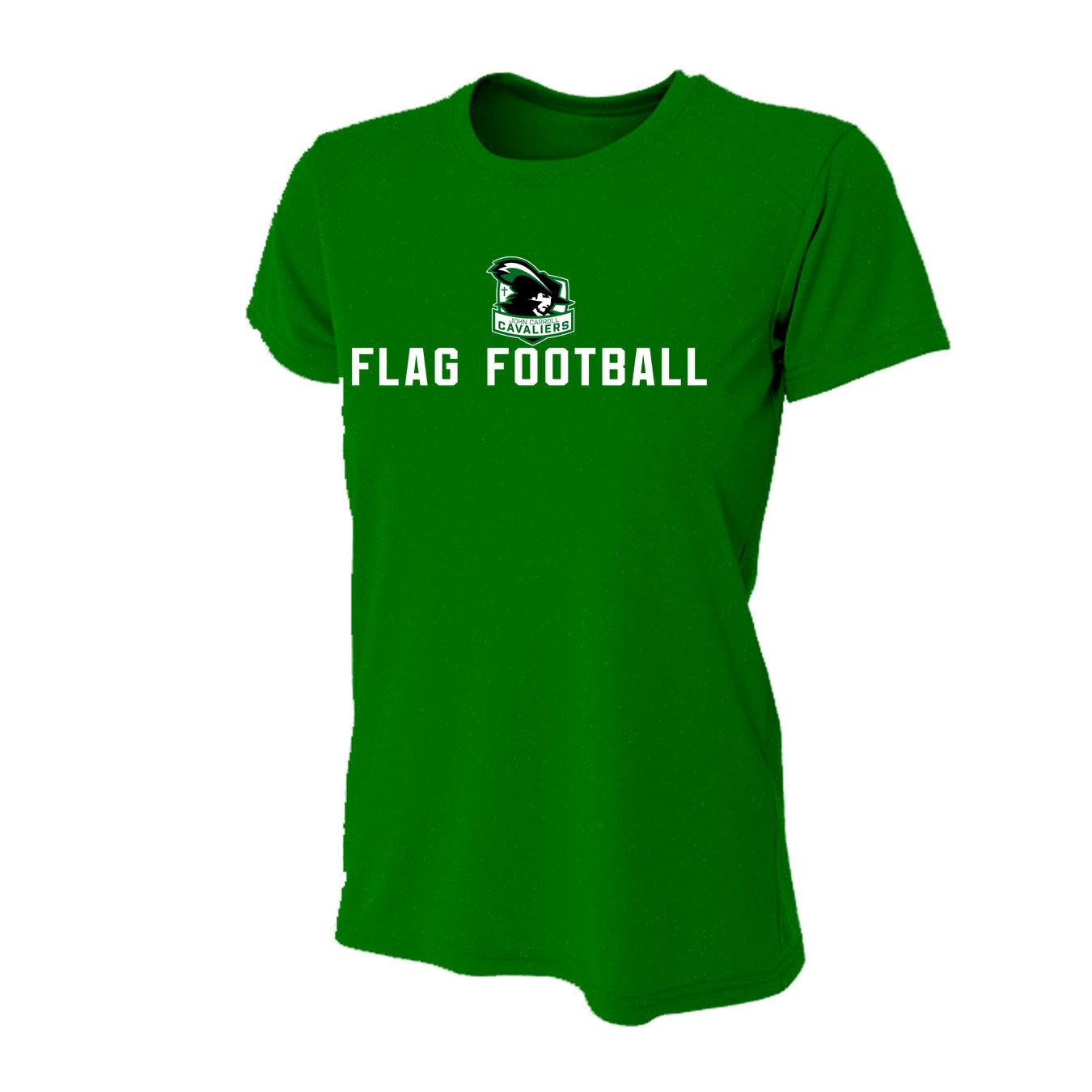 Women's Tight Fit Performance T-Shirt - Kelly - Logo Sport Name