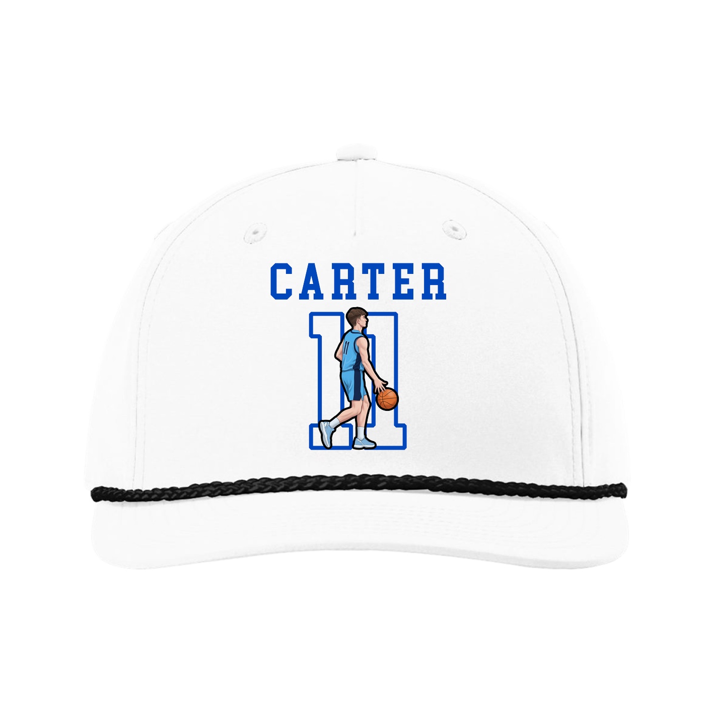 Five-Panel Classic Rope Cap — Shirsey in White