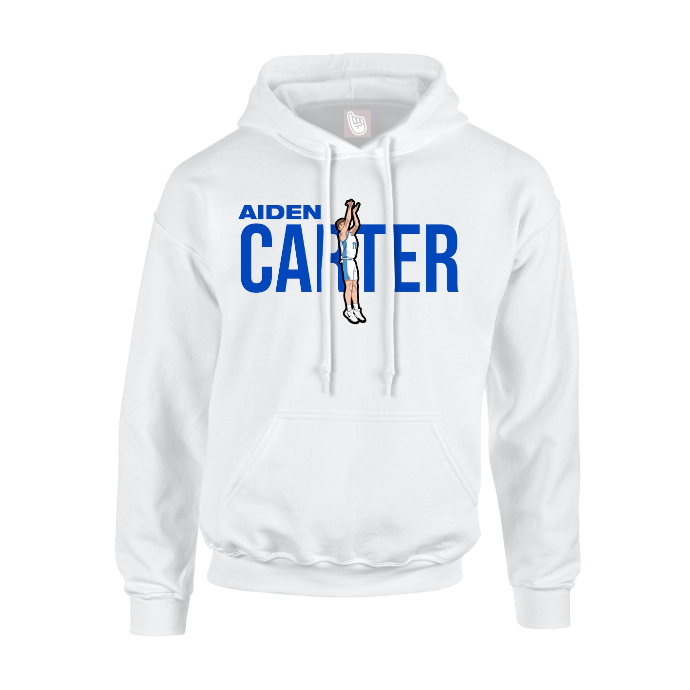 Youth Hoodie — Player Name in White