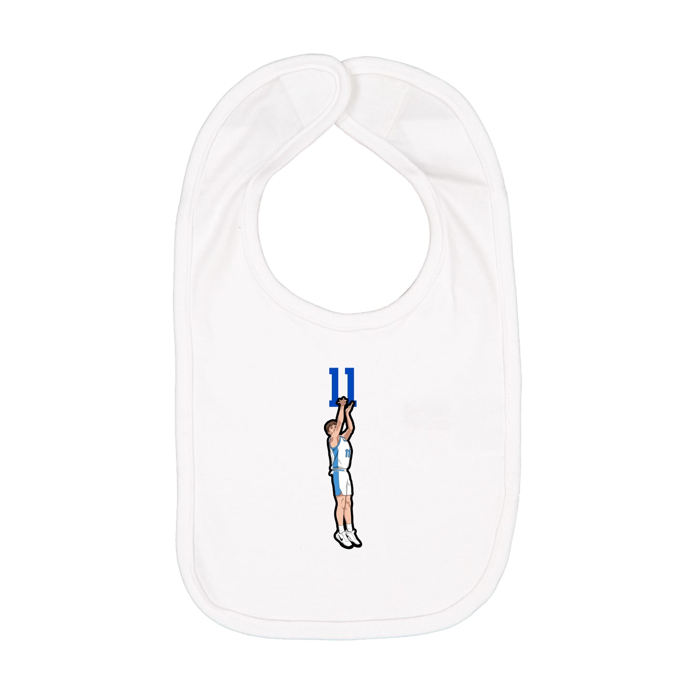 Infant Bib — Number Top in White