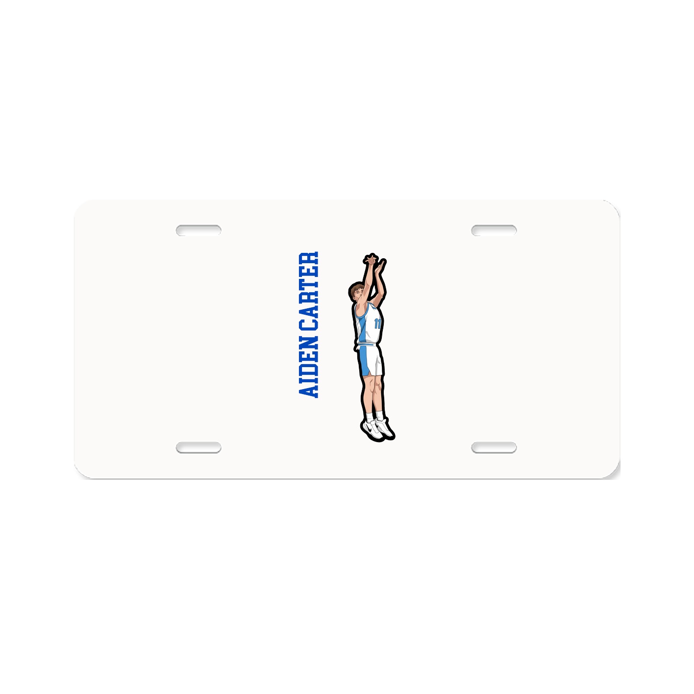 License Plate — Name Vertical in Classic