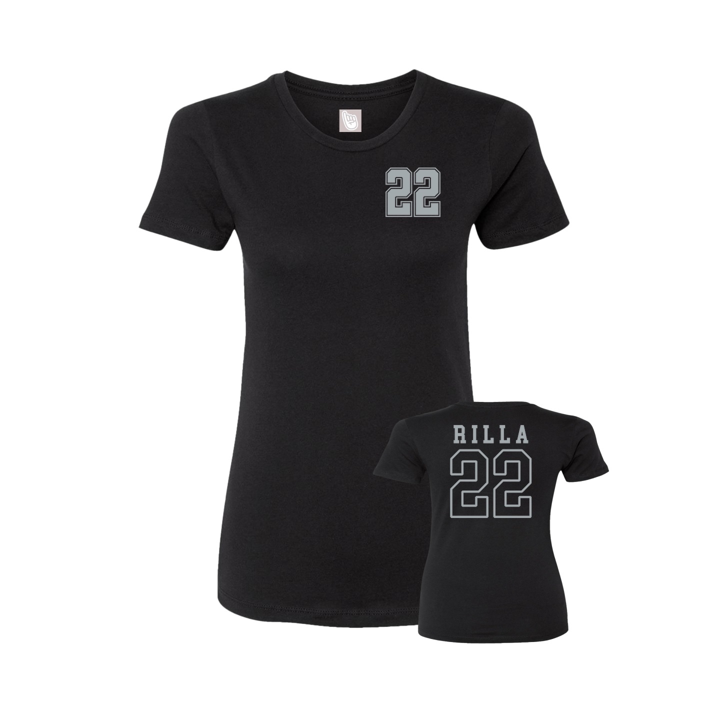 Womens Tee — Chest Back in Black
