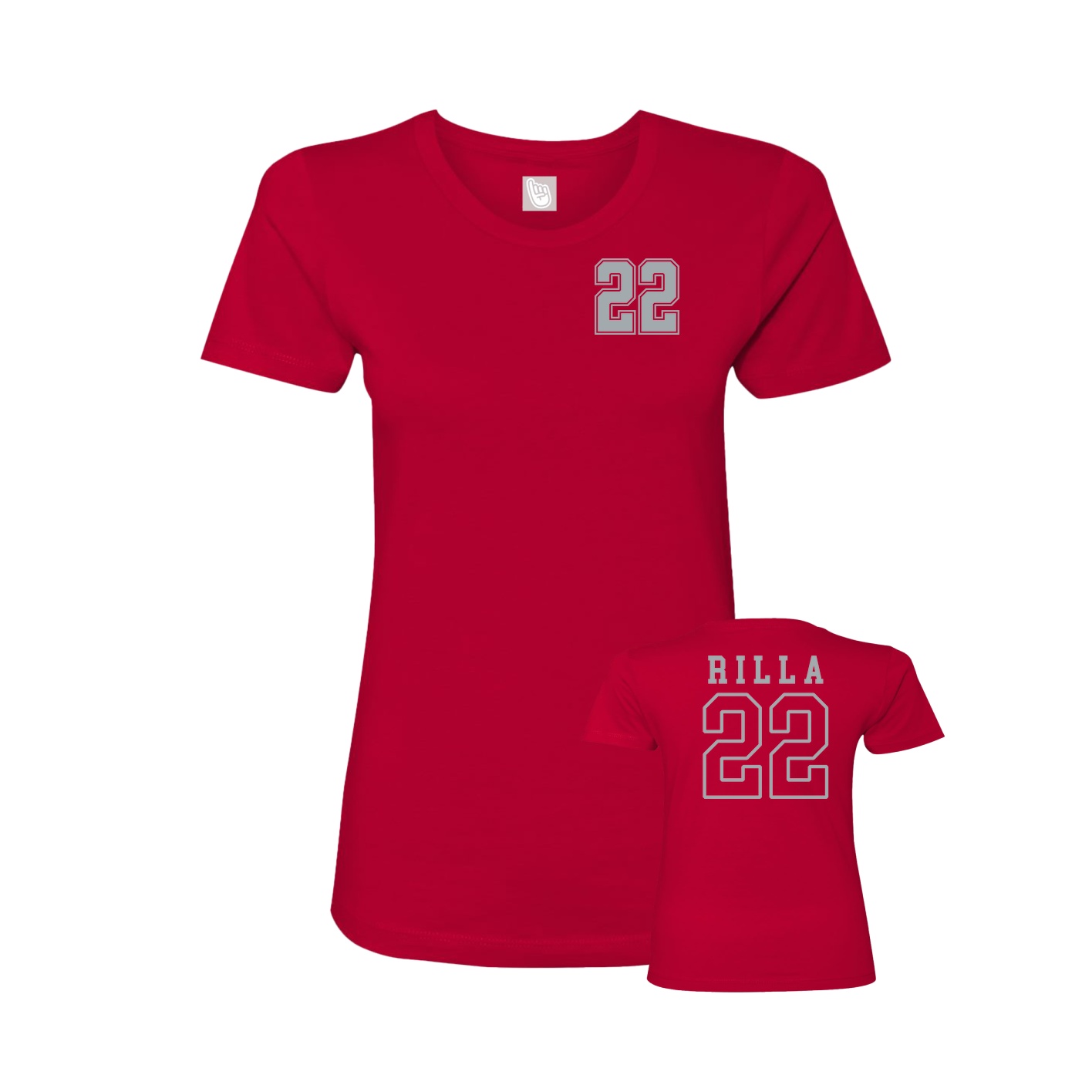 Womens Tee — Chest Back in Red
