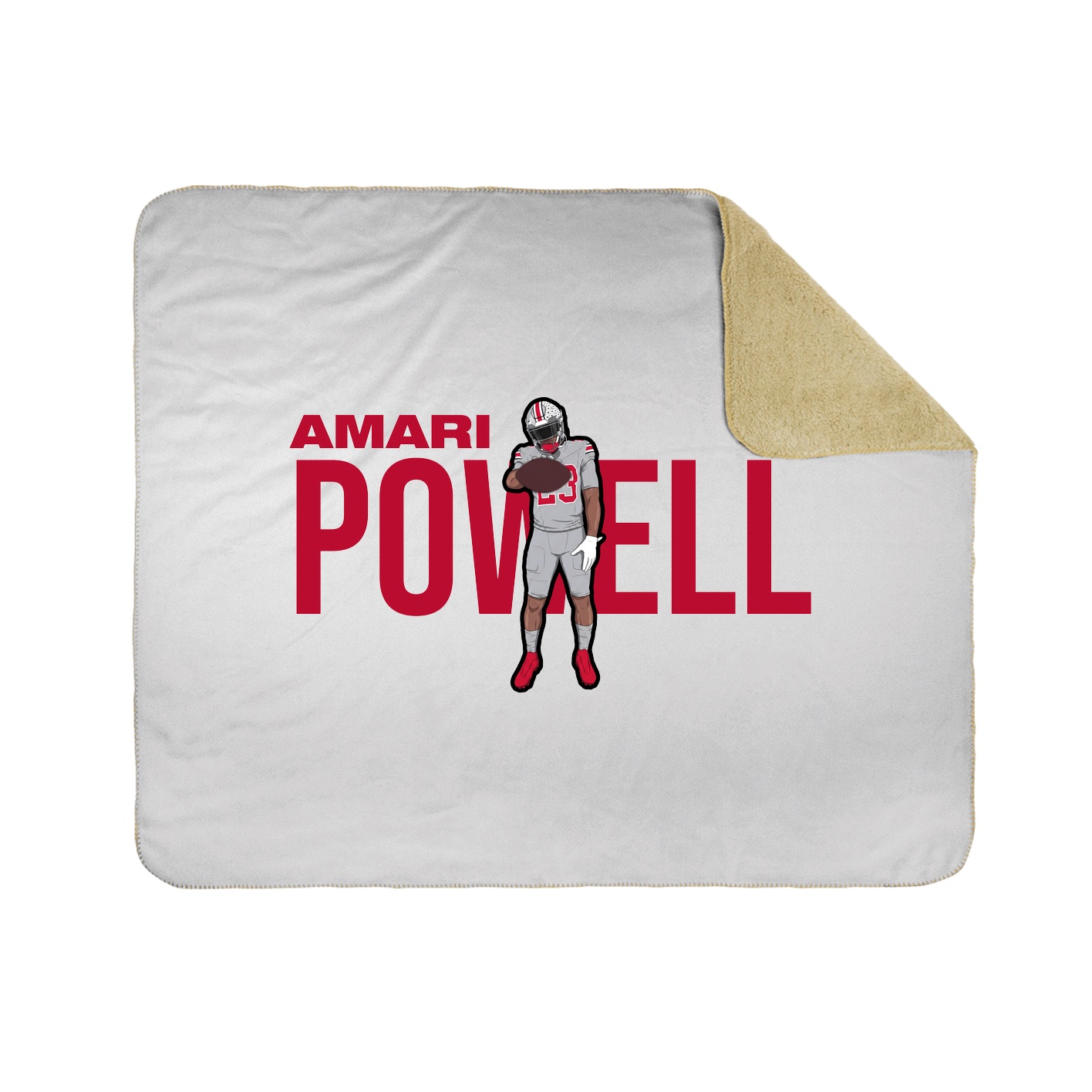 Throw Blanket — Player Name in White