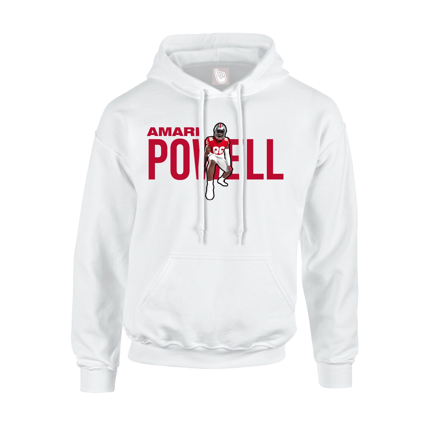 Youth Hoodie — Player Name in White