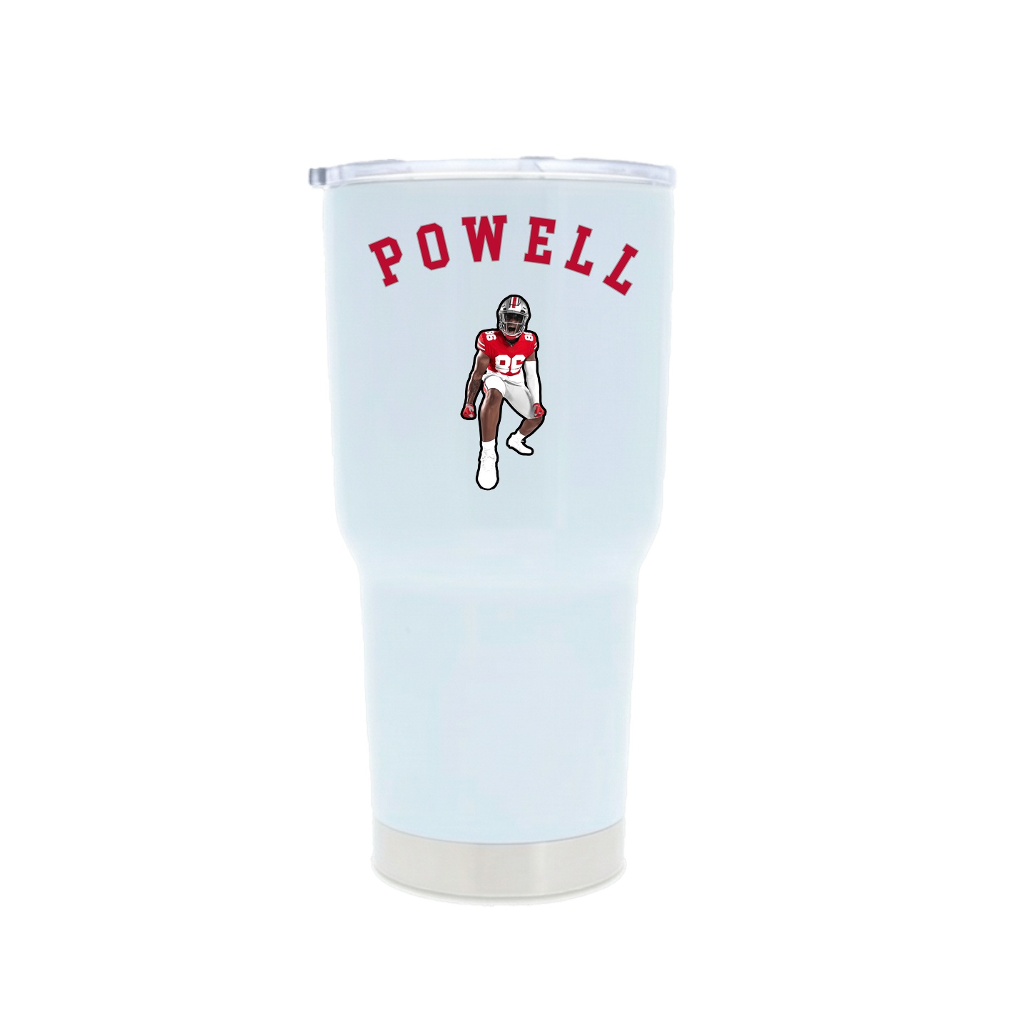 30oz Stainless Steel Tumbler — Shirsey Arch in White