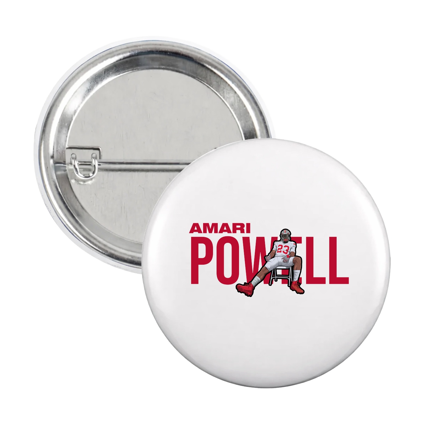 Game Day Button — Player Name in White