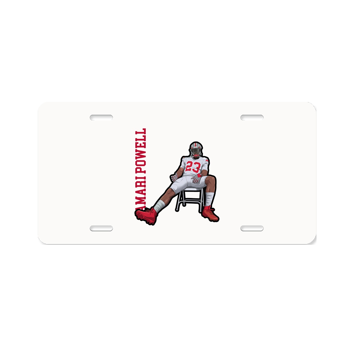 License Plate — Name Vertical in Classic