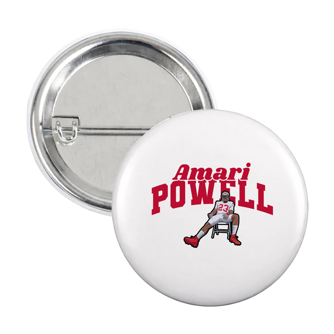 Game Day Button — Signature Arch in White
