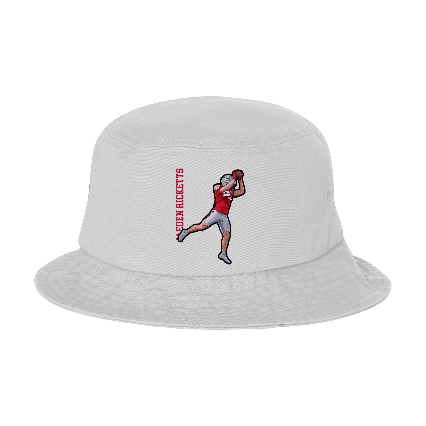 Bucket Cap — Name Vertical in White
