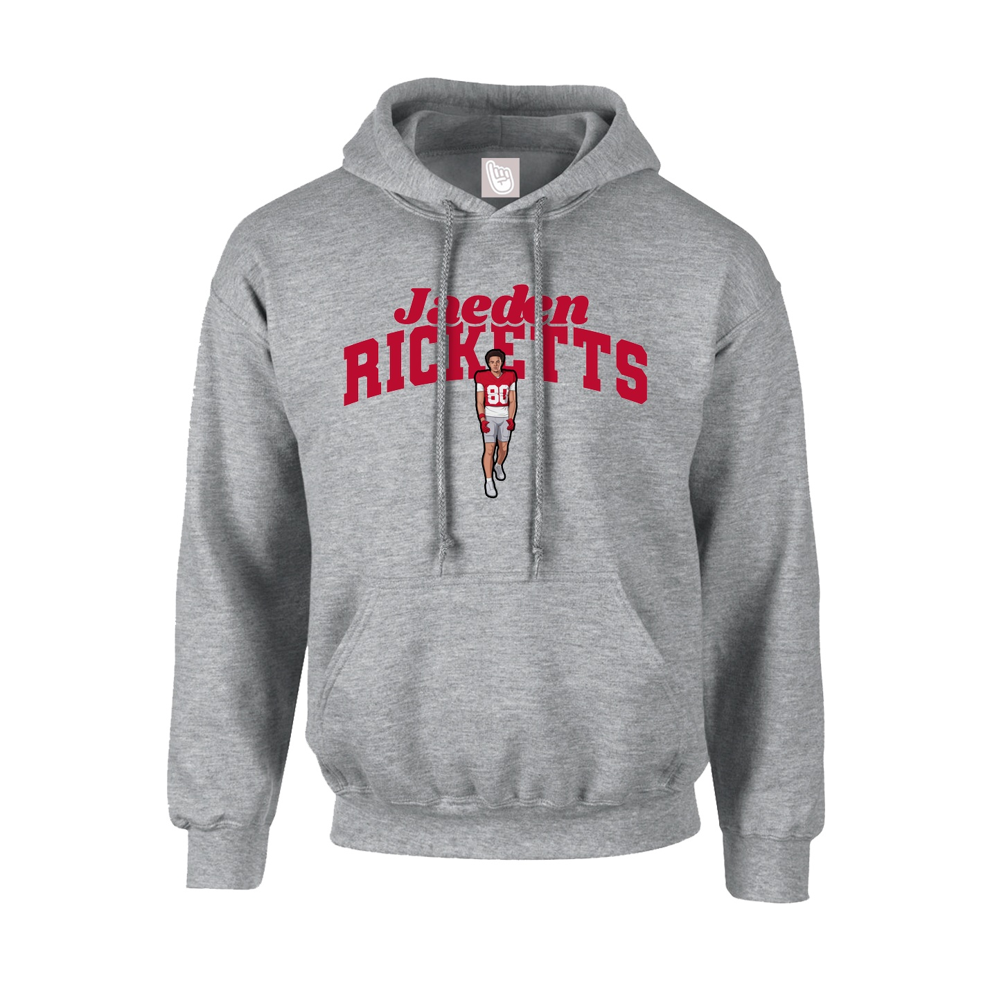 Youth Hoodie — Signature Arch in Grey