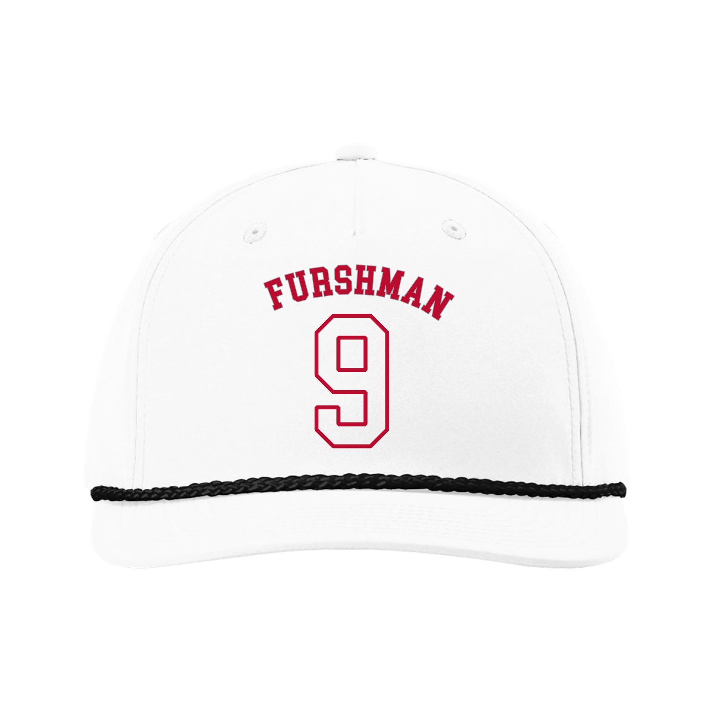 Five-Panel Classic Rope Cap — Shirsey Arch in White
