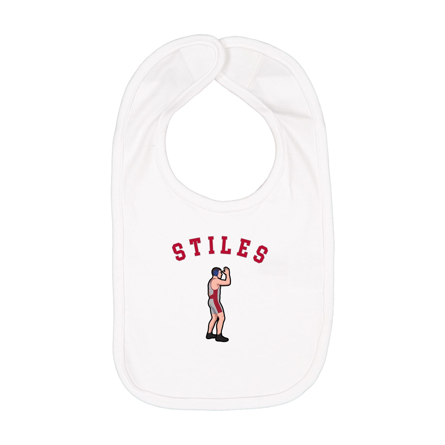 Infant Bib — Shirsey Arch in White