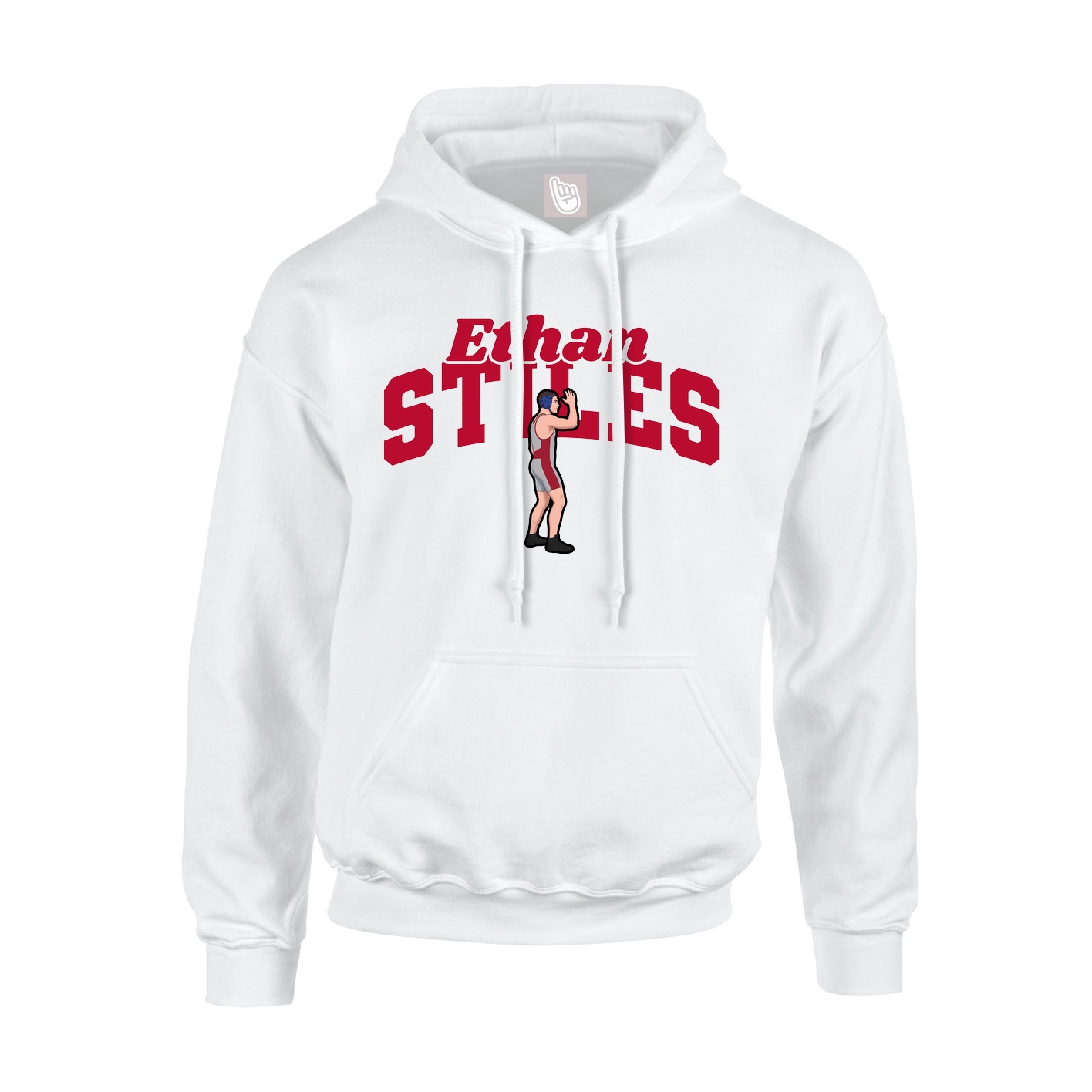 Youth Hoodie — Signature Arch in White