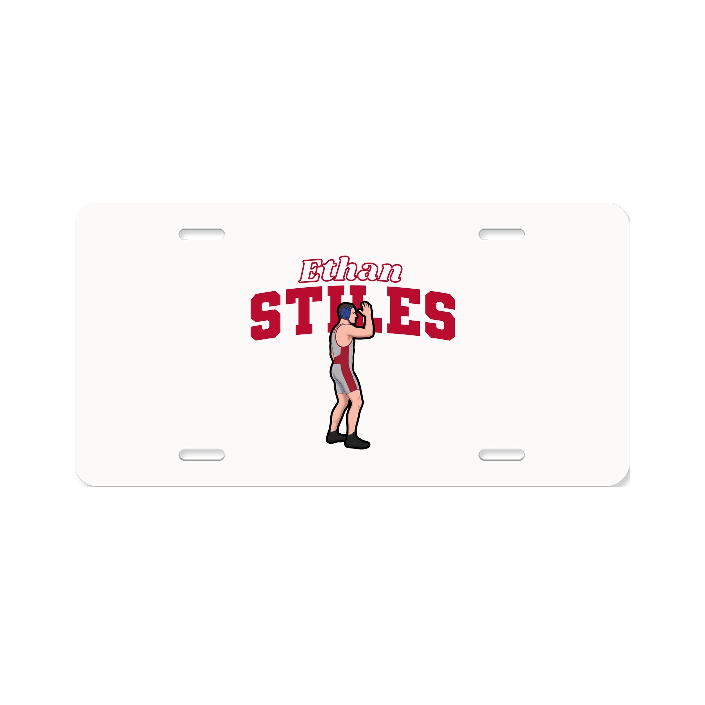 License Plate — Name Arch in Classic