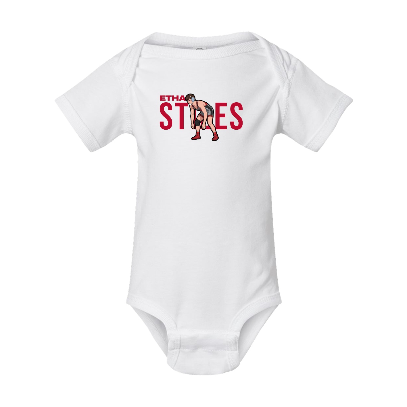 Baby Onesie — Player Name in White