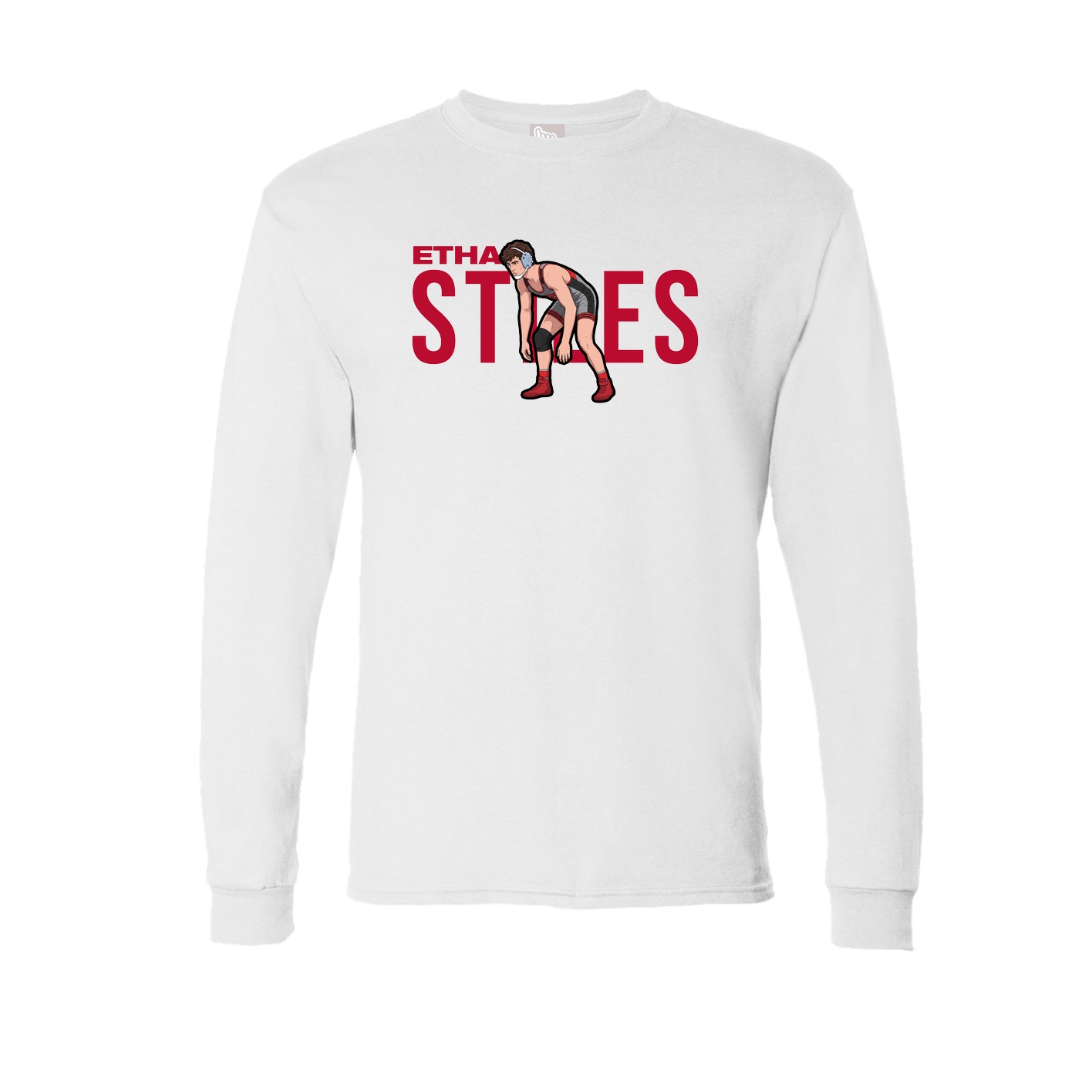 Long Sleeve Tee — Player Name in White