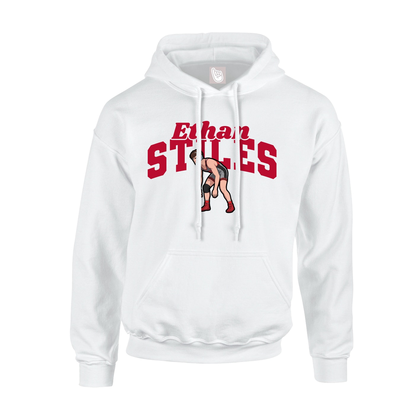Hoodie — Signature Arch in White