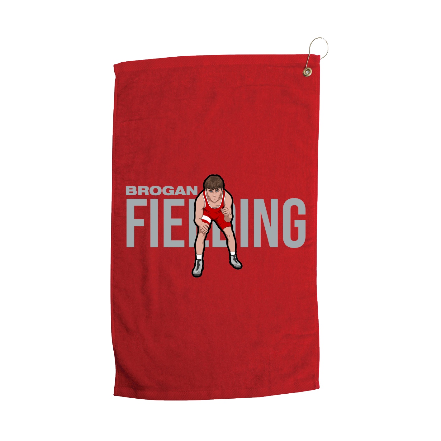 Golf Towel — Player Name in Red