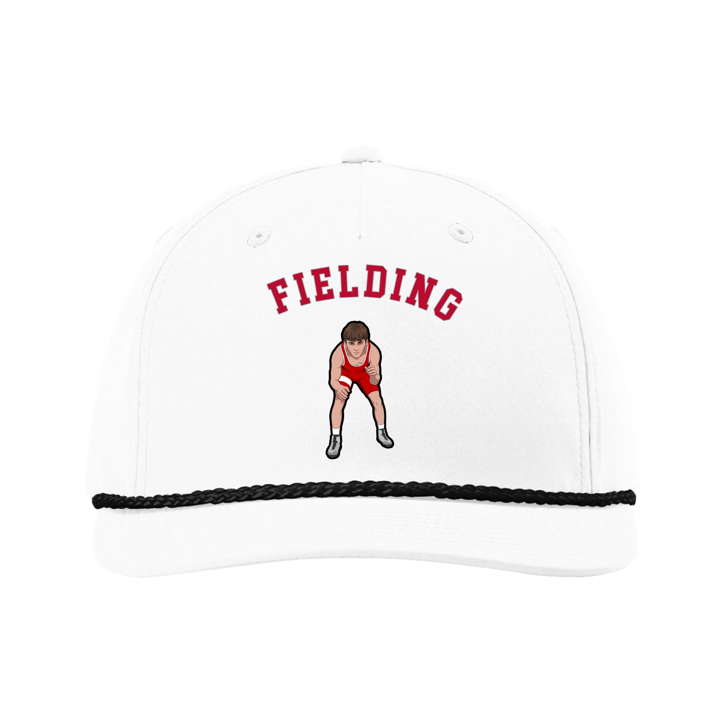 Five-Panel Classic Rope Cap — Shirsey Arch in White