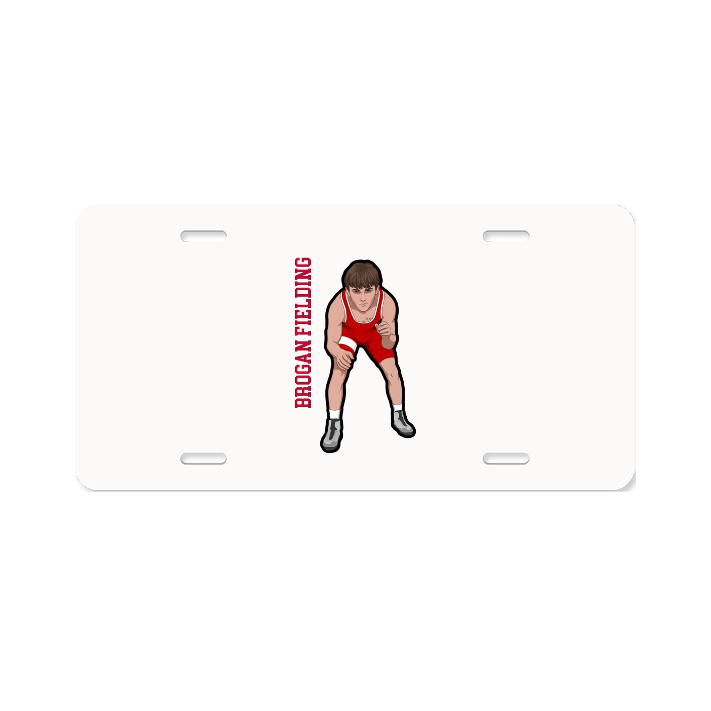 License Plate — Name Vertical in Classic