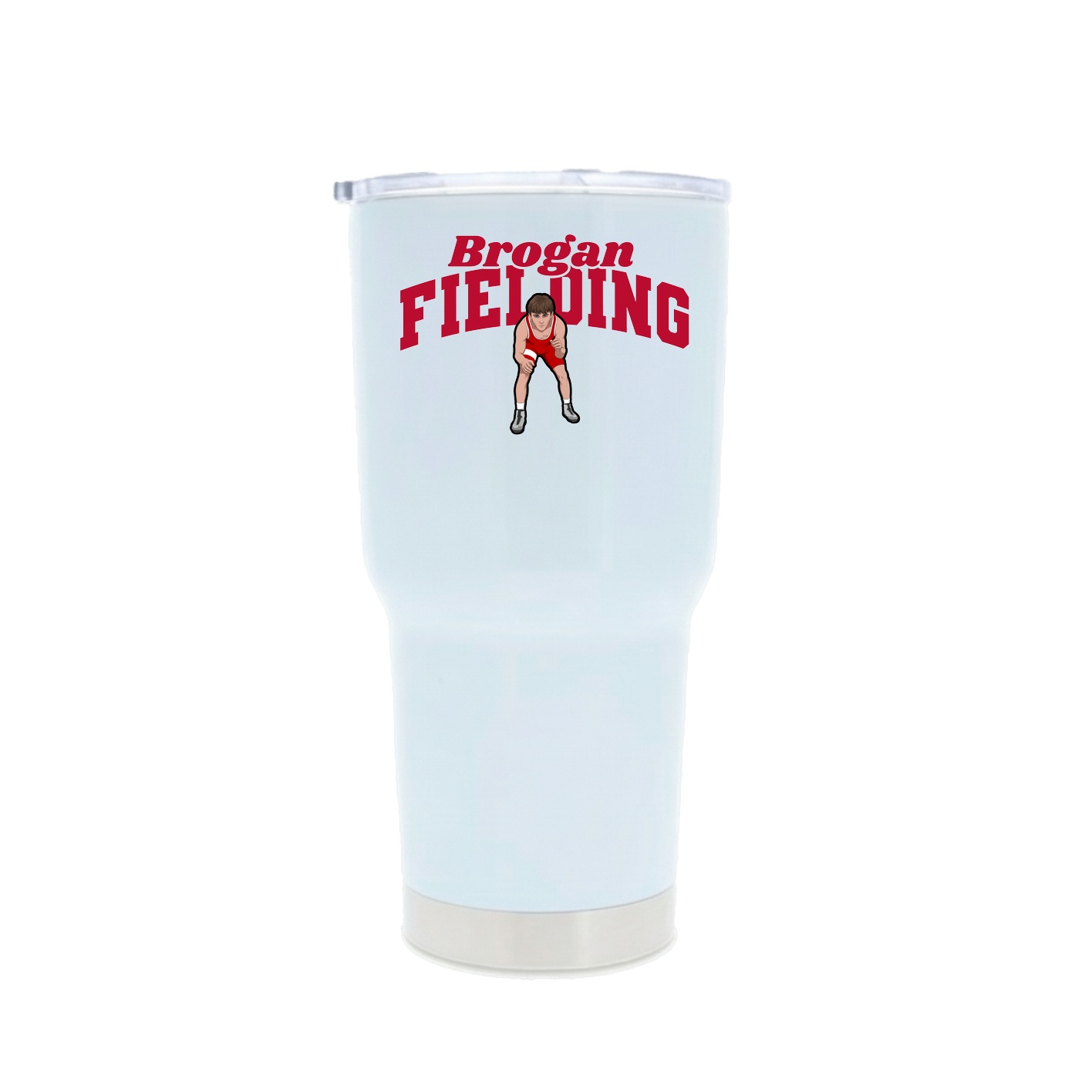 30oz Stainless Steel Tumbler — Signature Arch in White