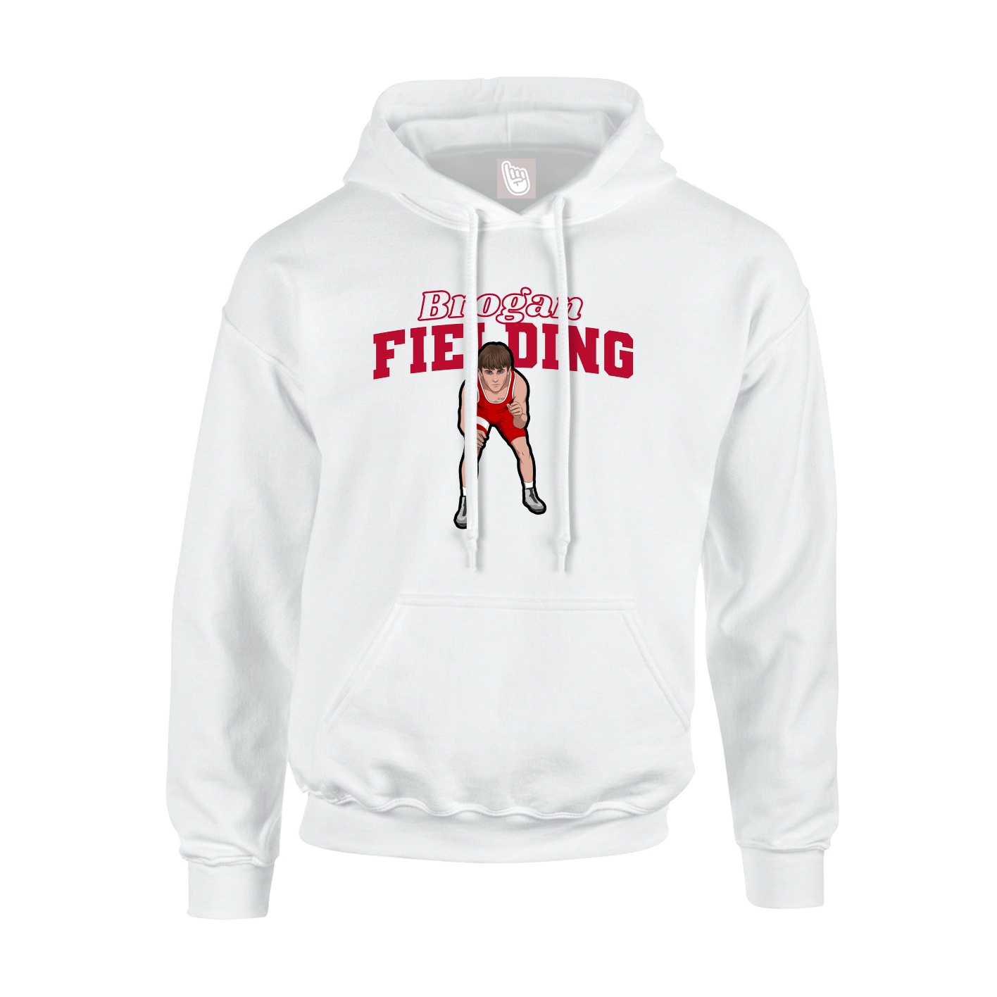 Hoodie — Name Arch in White