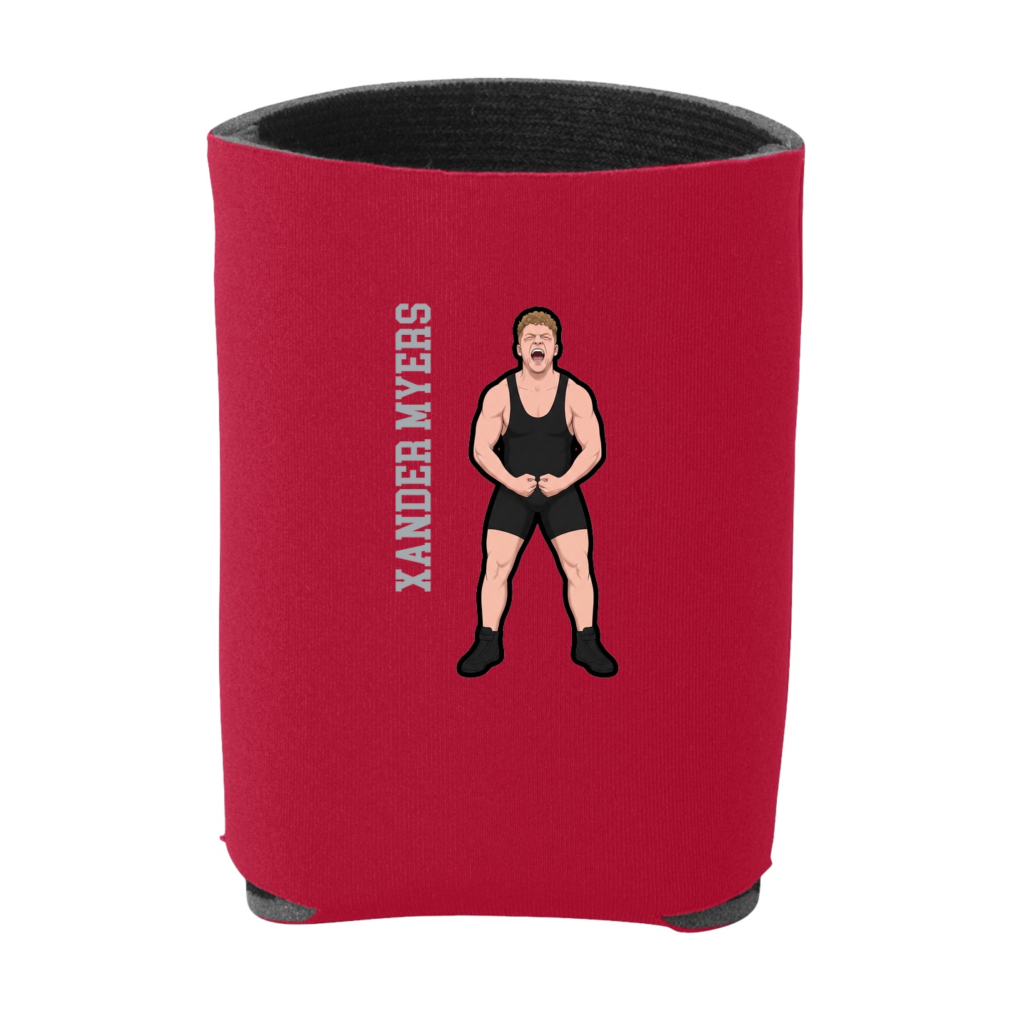 Can Holder — Name Vertical in Red