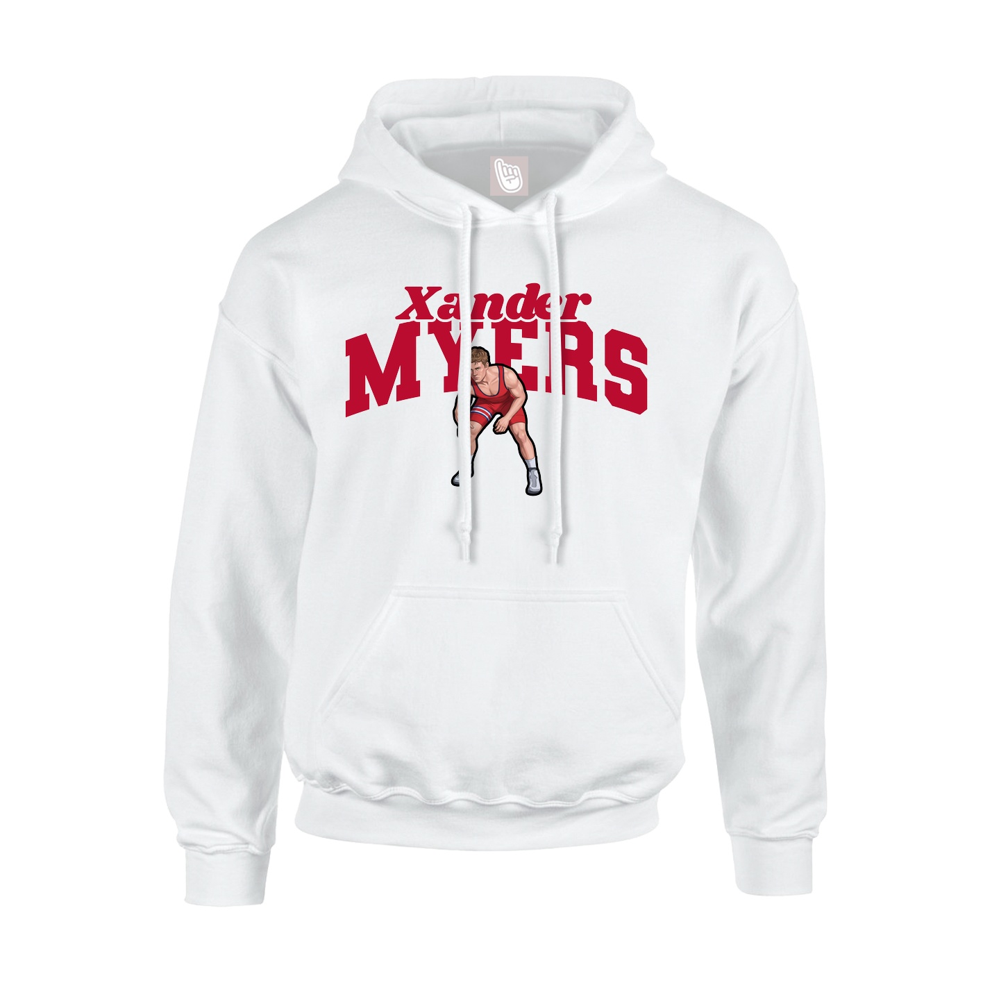 Youth Hoodie — Signature Arch in White