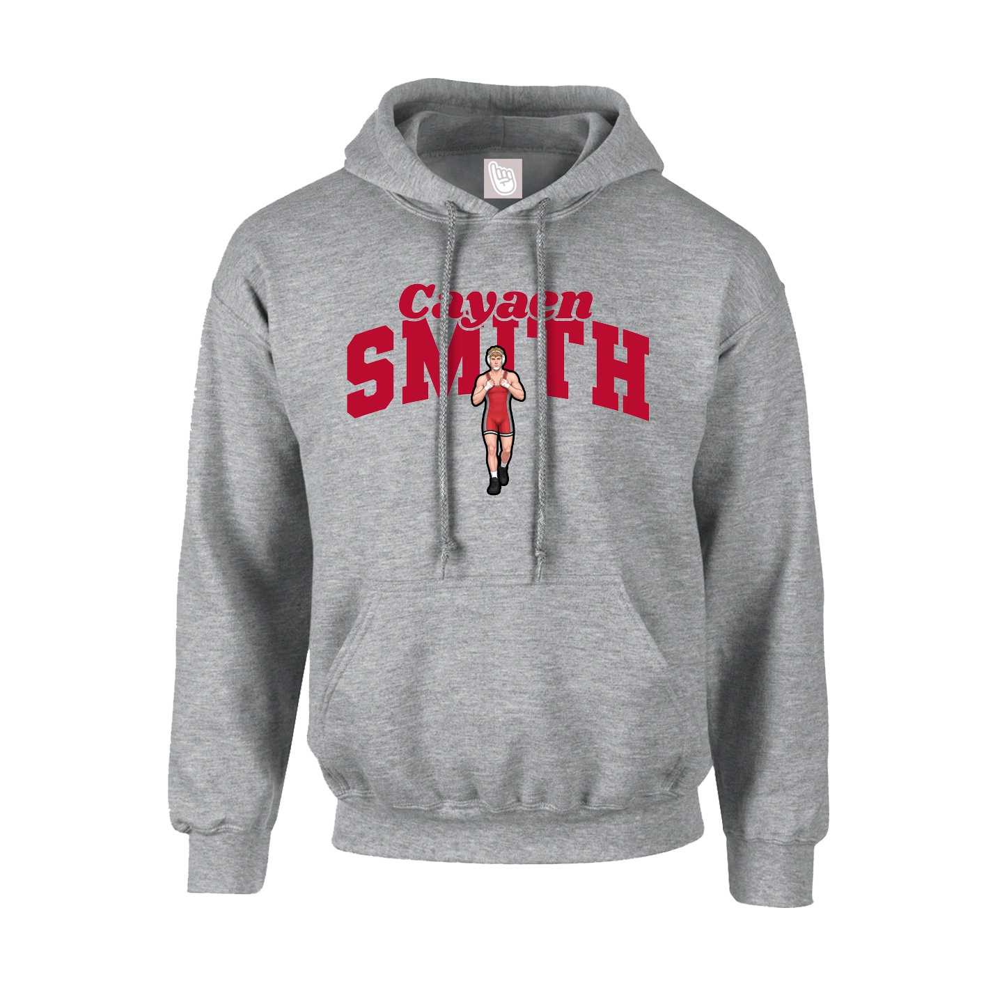 Youth Hoodie — Signature Arch in Grey