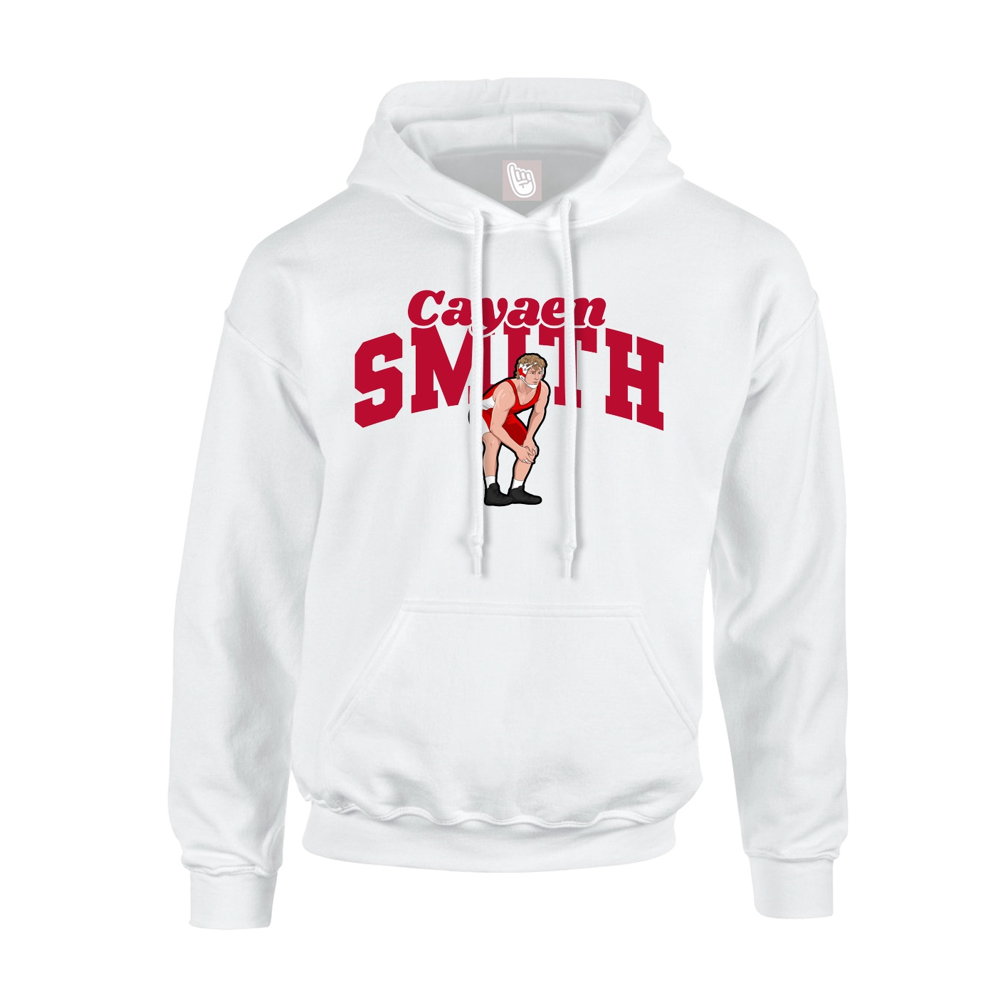 Hoodie — Signature Arch in White