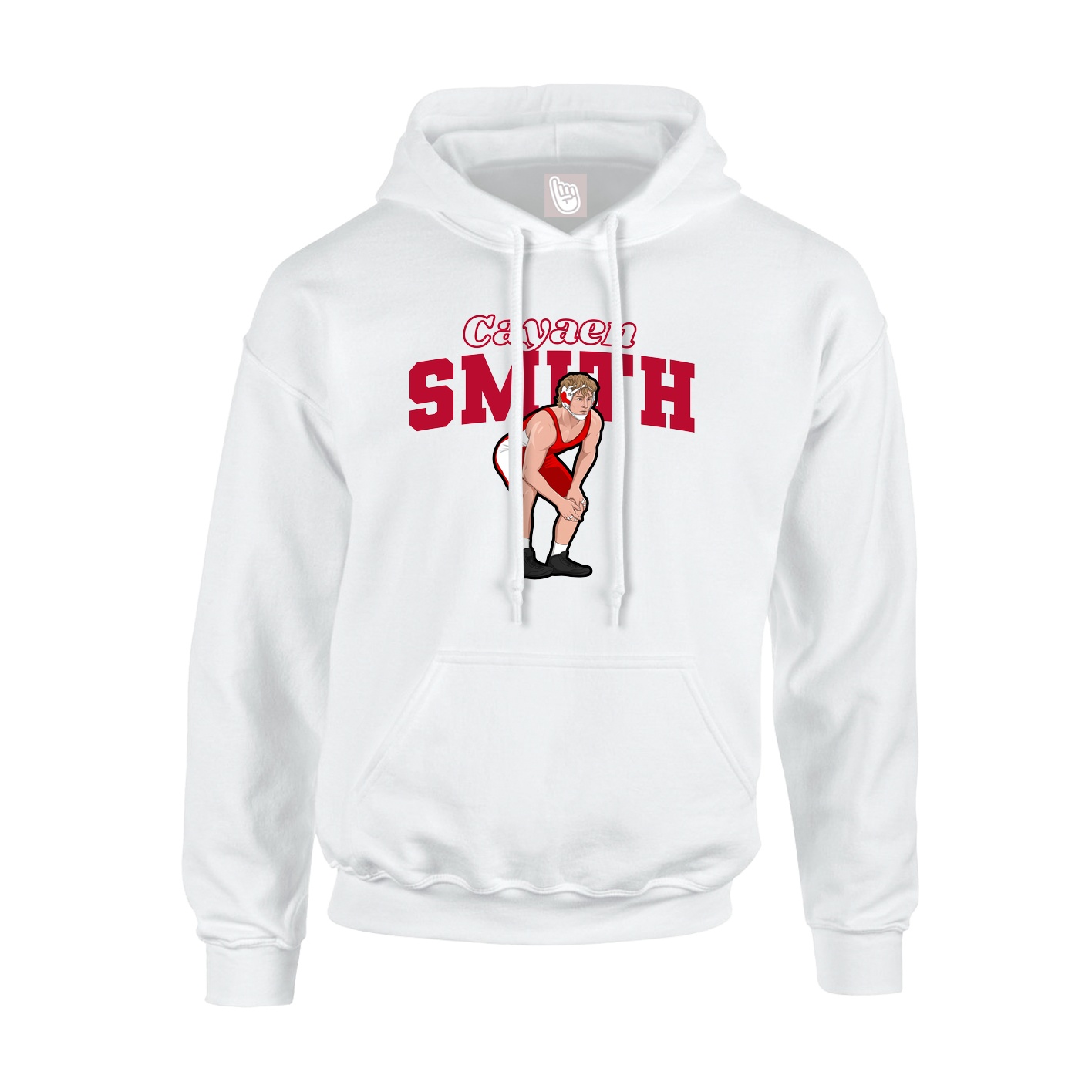 Hoodie — Name Arch in White