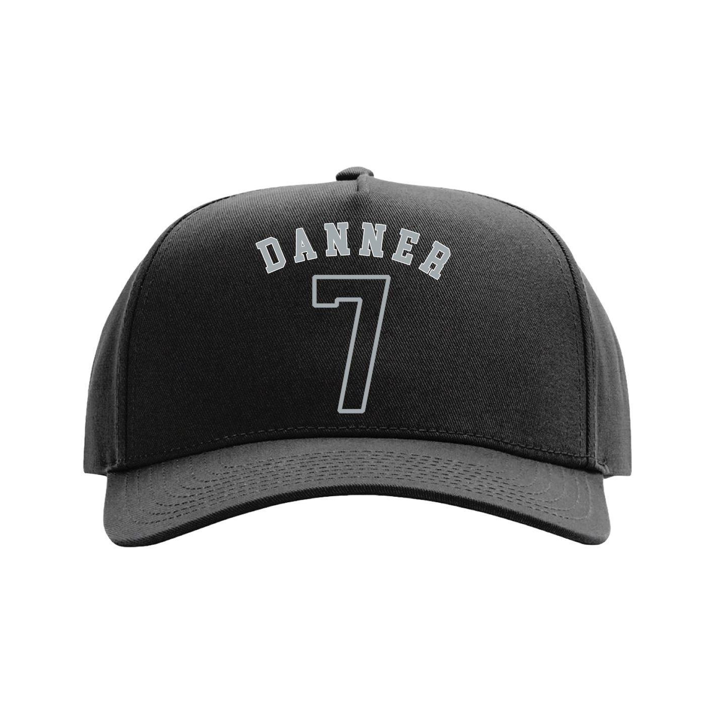 Full Fabric Five-Panel Champ Cap — Shirsey Arch in Black