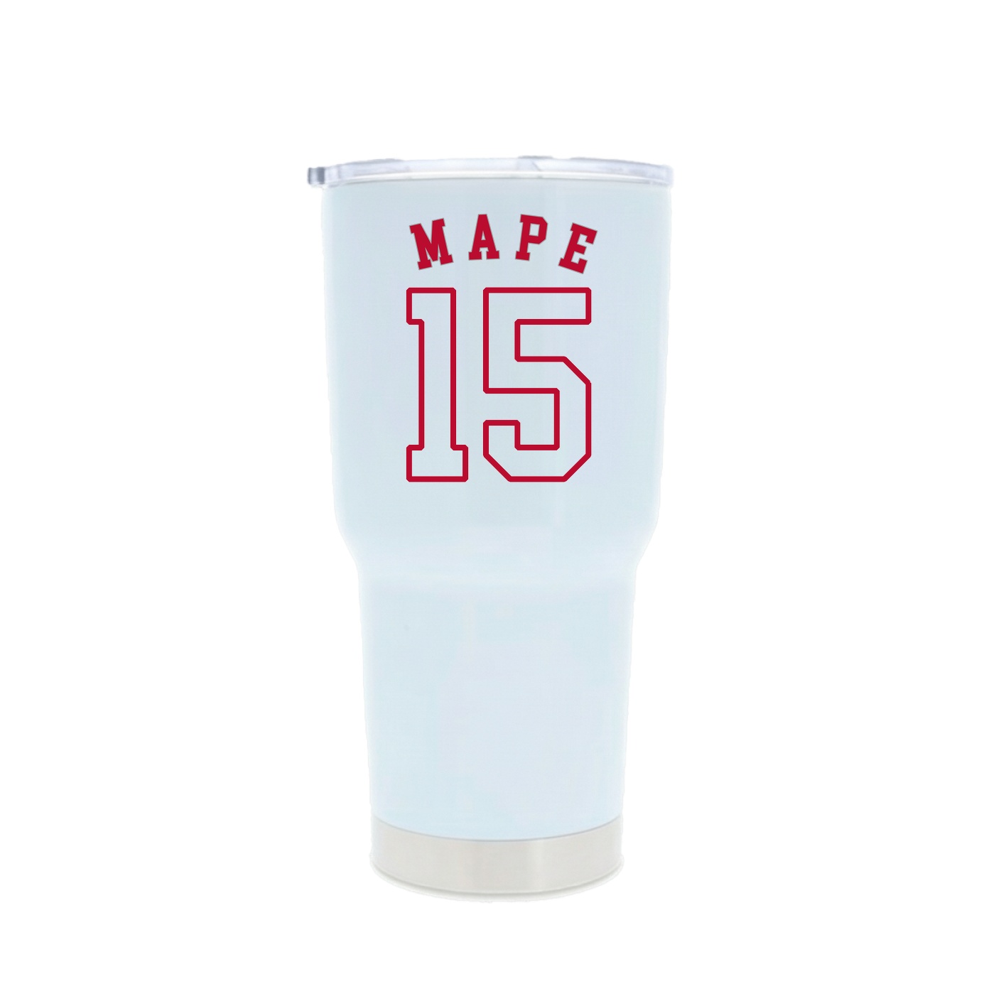 30oz Stainless Steel Tumbler — Shirsey Arch in White