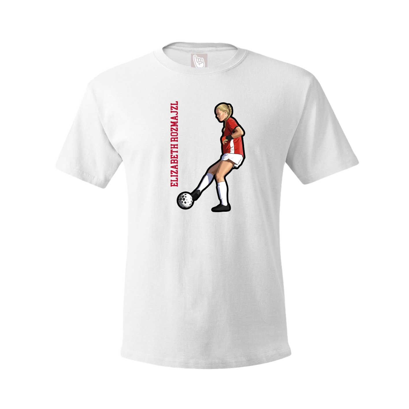 Tee — Name Vertical in White