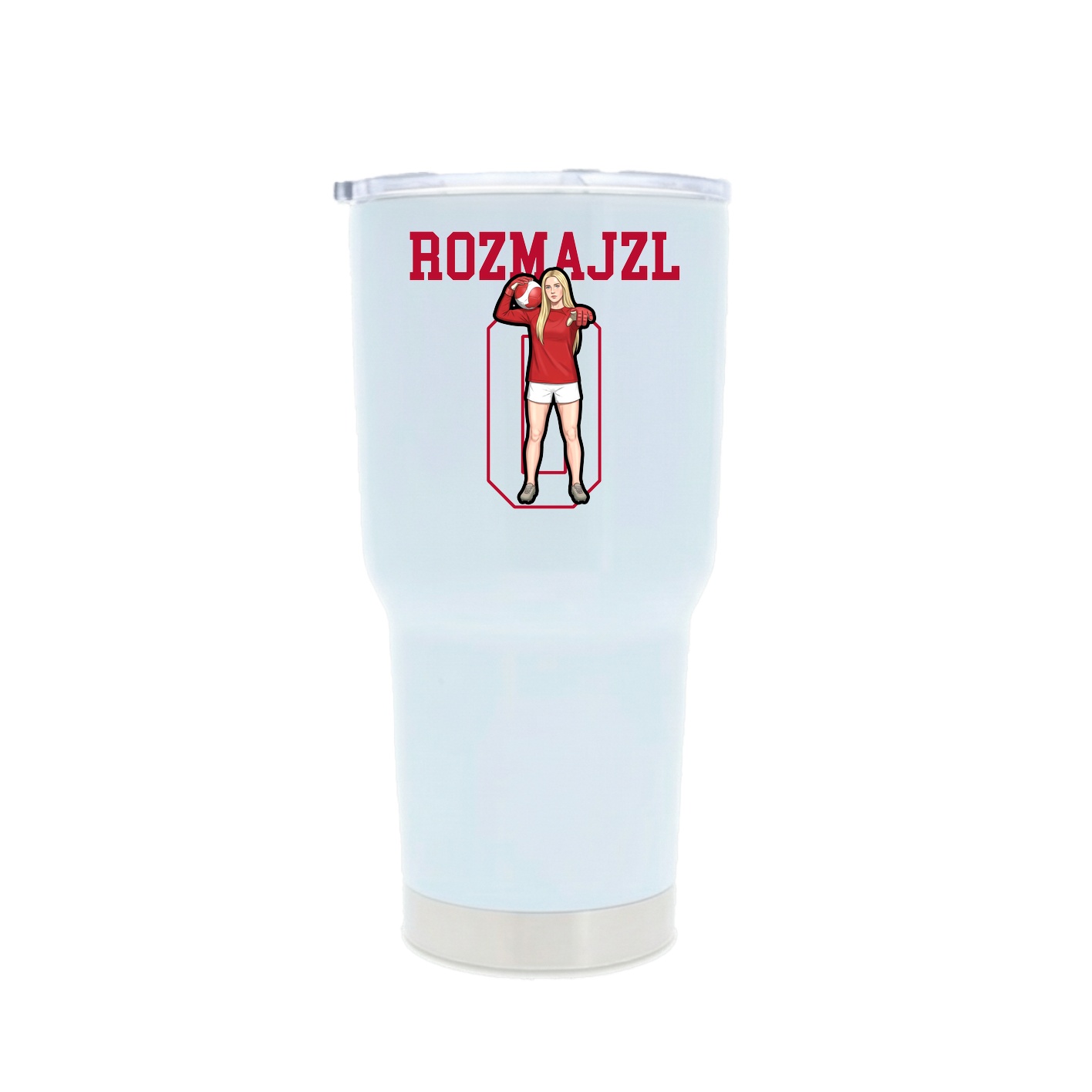 30oz Stainless Steel Tumbler — Shirsey in White