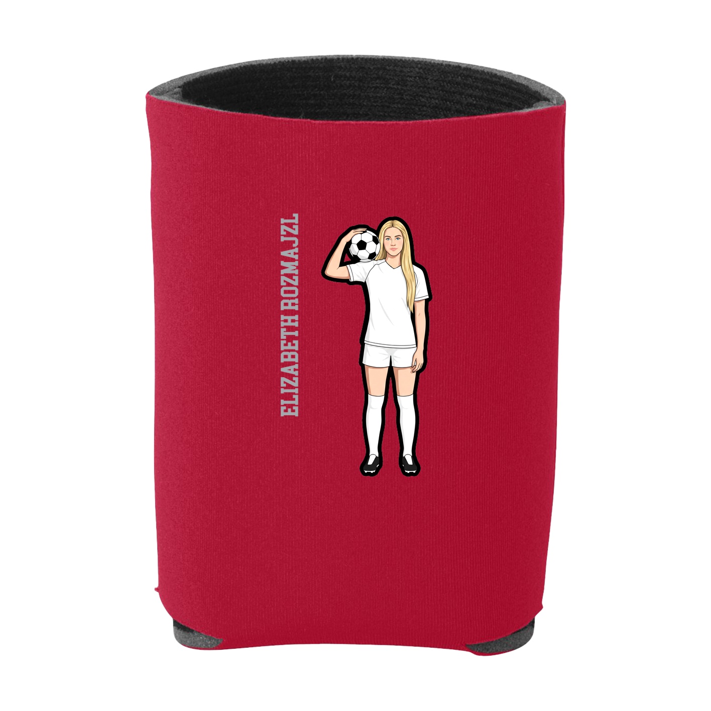 Can Holder — Name Vertical in Red