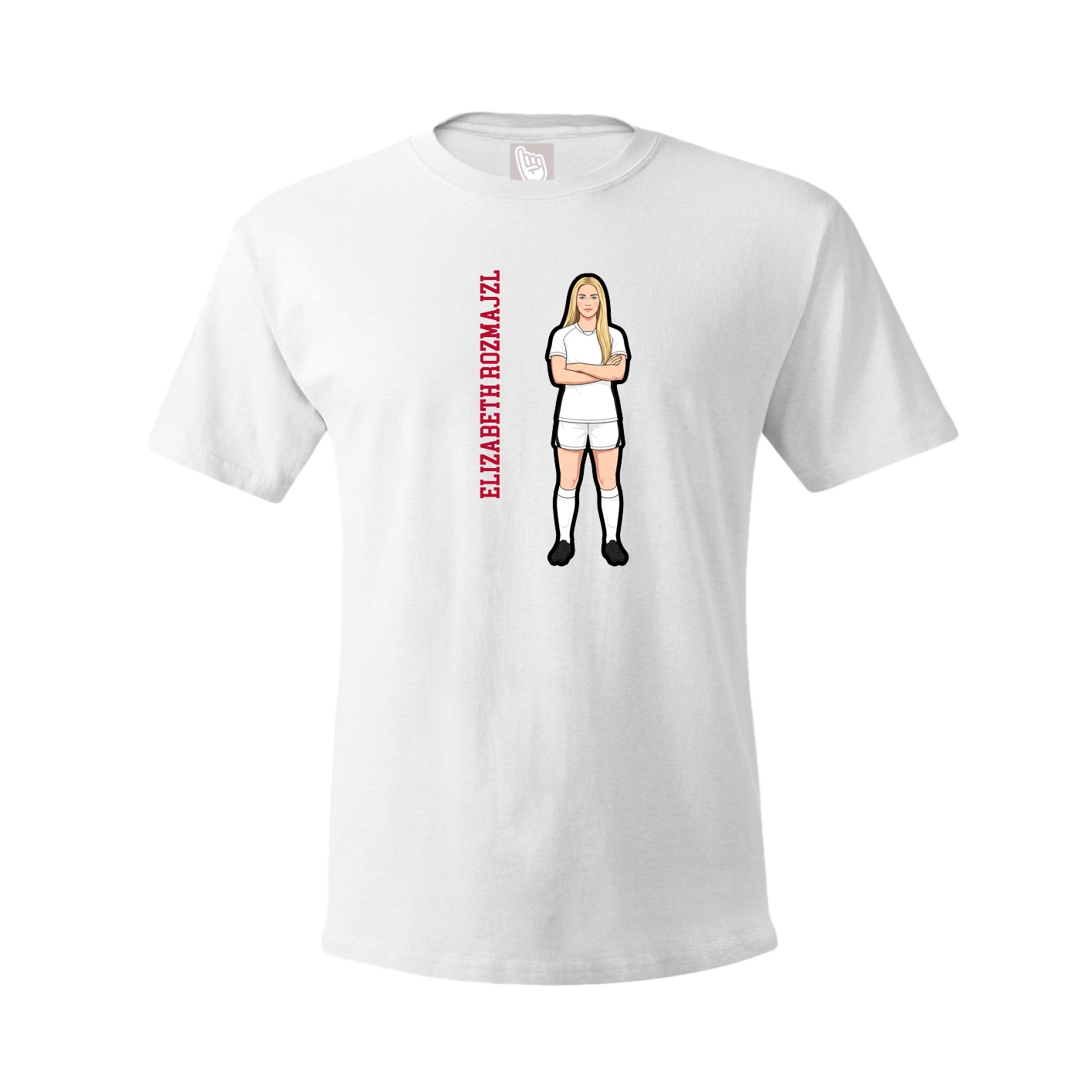 Youth Tee — Name Vertical in White